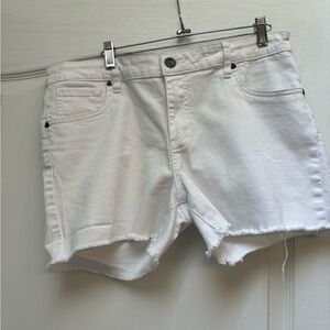 Kut From The Kloth white cut off jean shorts
